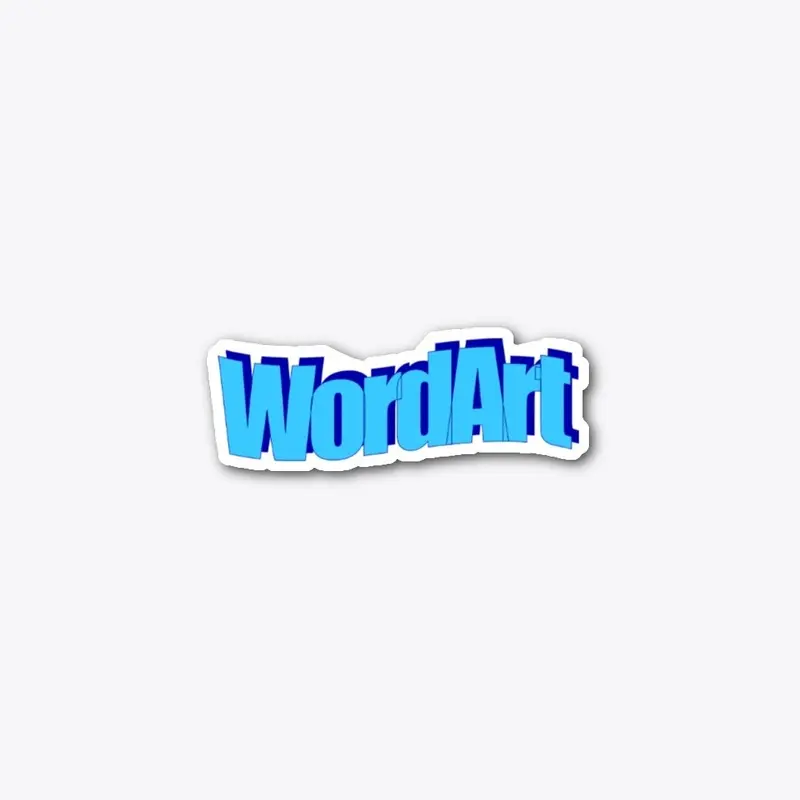 WordArt Wavy Blues